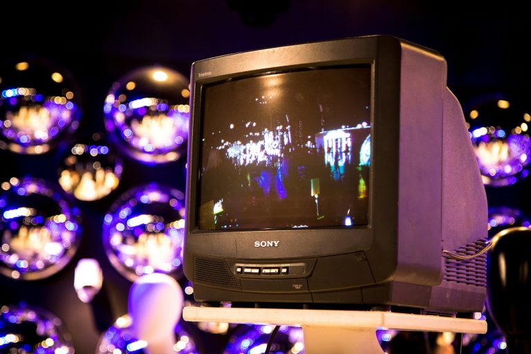 close-up photo of Sony CRT television