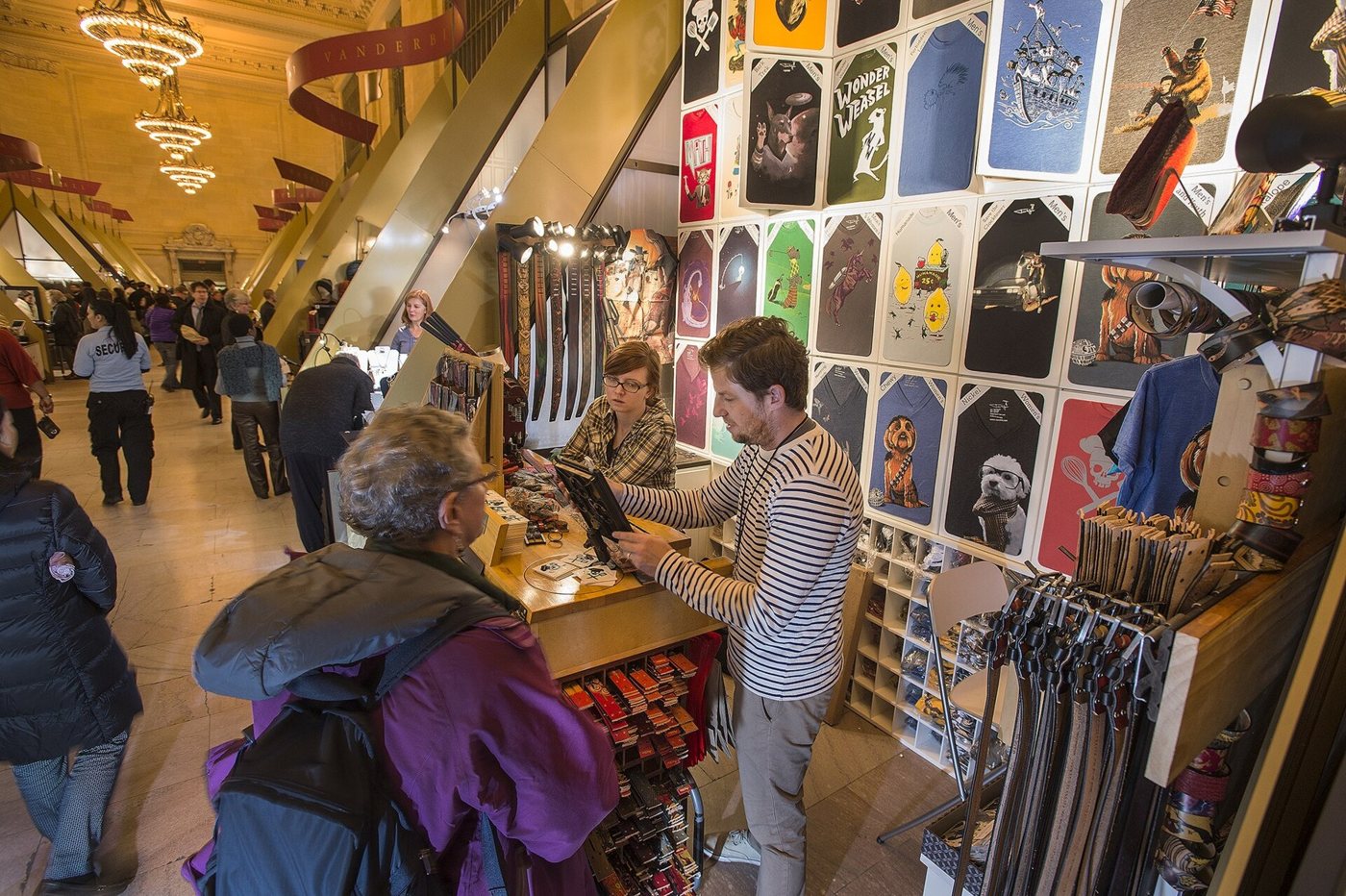 General views of the 15th annual Grand Central Holiday Fair shopping event held in Vanderbilt Hall on Mon., November 17, 2014. The holiday market is o